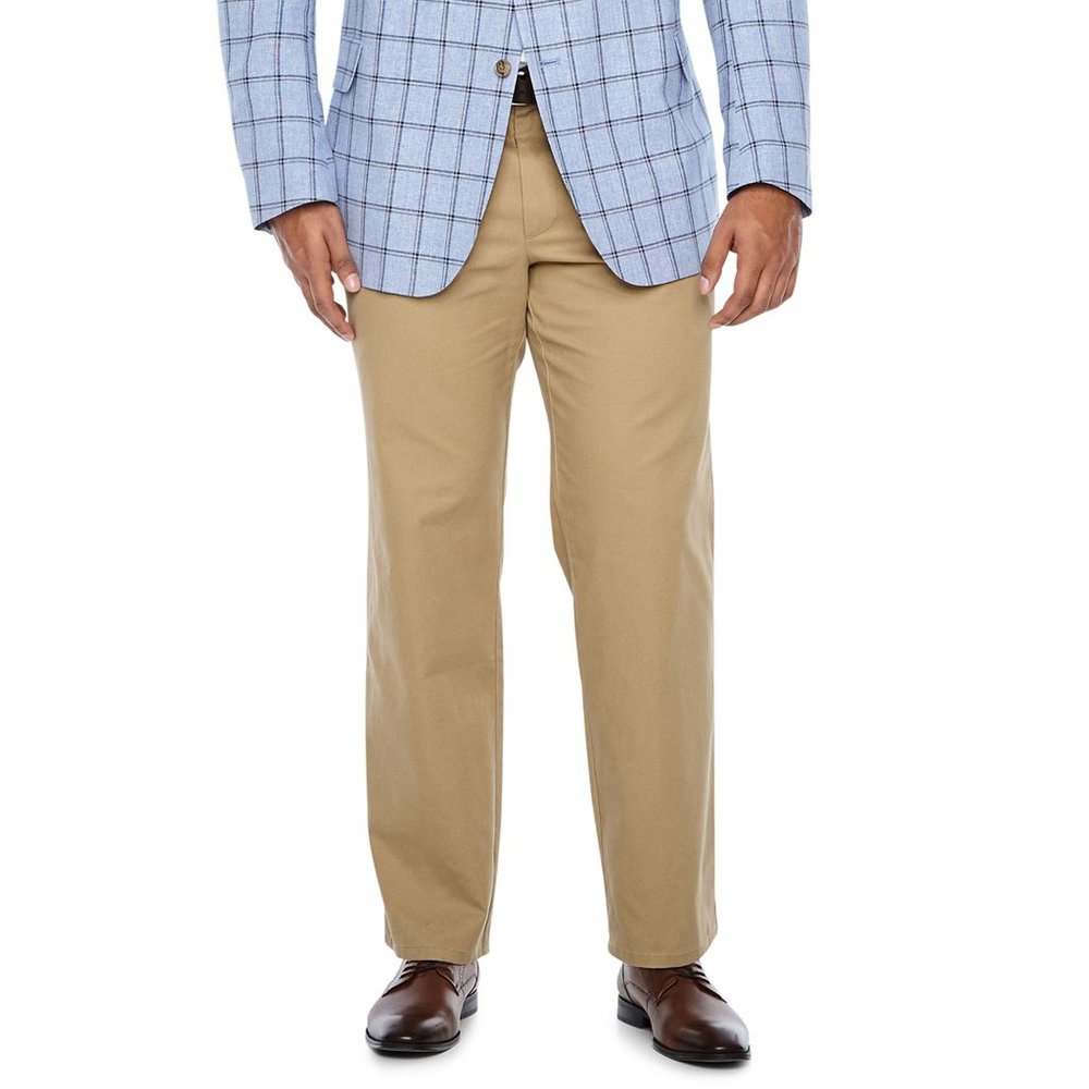 Stafford Blue Brown Windowpane Linen Sport Coat - Picture 4 of 11